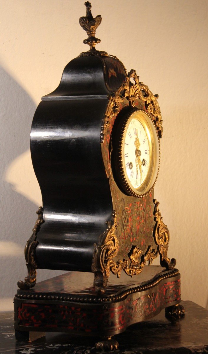 Orologio da tavolo tipo boulle, epoca Napoleone III .-photo-2