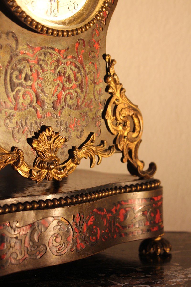 Orologio da tavolo tipo boulle, epoca Napoleone III .-photo-4