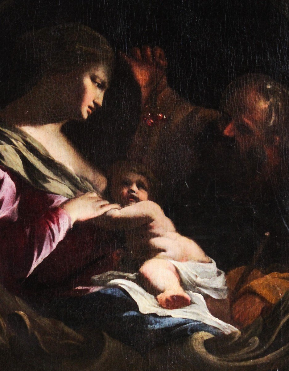 SACRA FAMIGLIA  dipinto olio su tela Andrea Pozzo (Trento 1642 - Vienna 1709) -photo-4