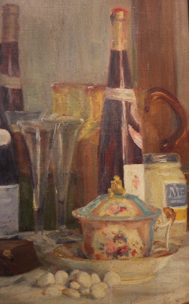 "Composizione  pasquale" olio su tela. Anonimo pittore italiano della prima metà del XX secolo-photo-4