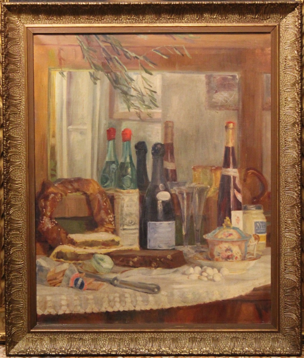"Composizione  pasquale" olio su tela. Anonimo pittore italiano della prima metà del XX secolo