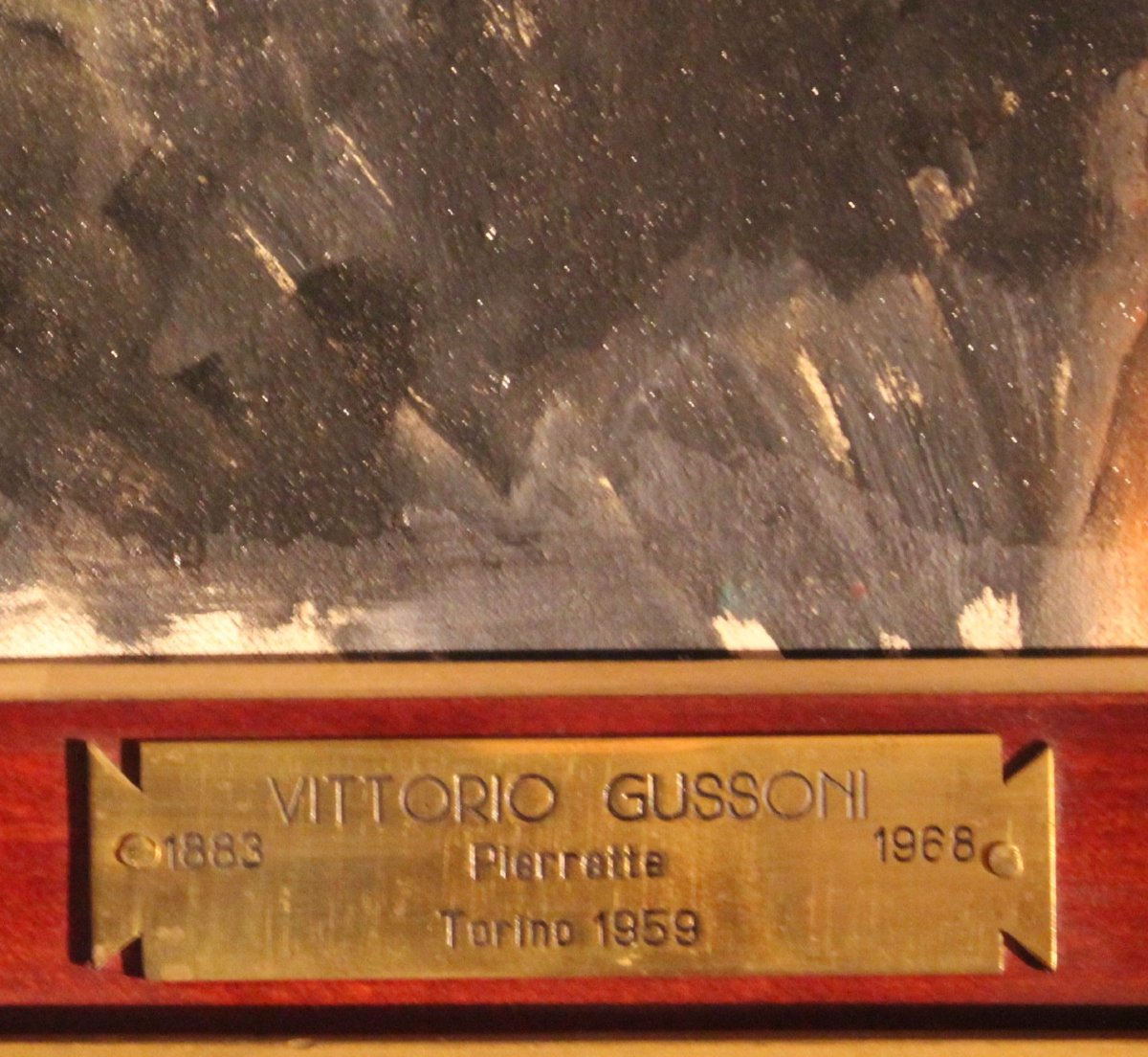 Ragazzina in costume da Pierrotte | Vittorio Gussoni, olio su tela-photo-4