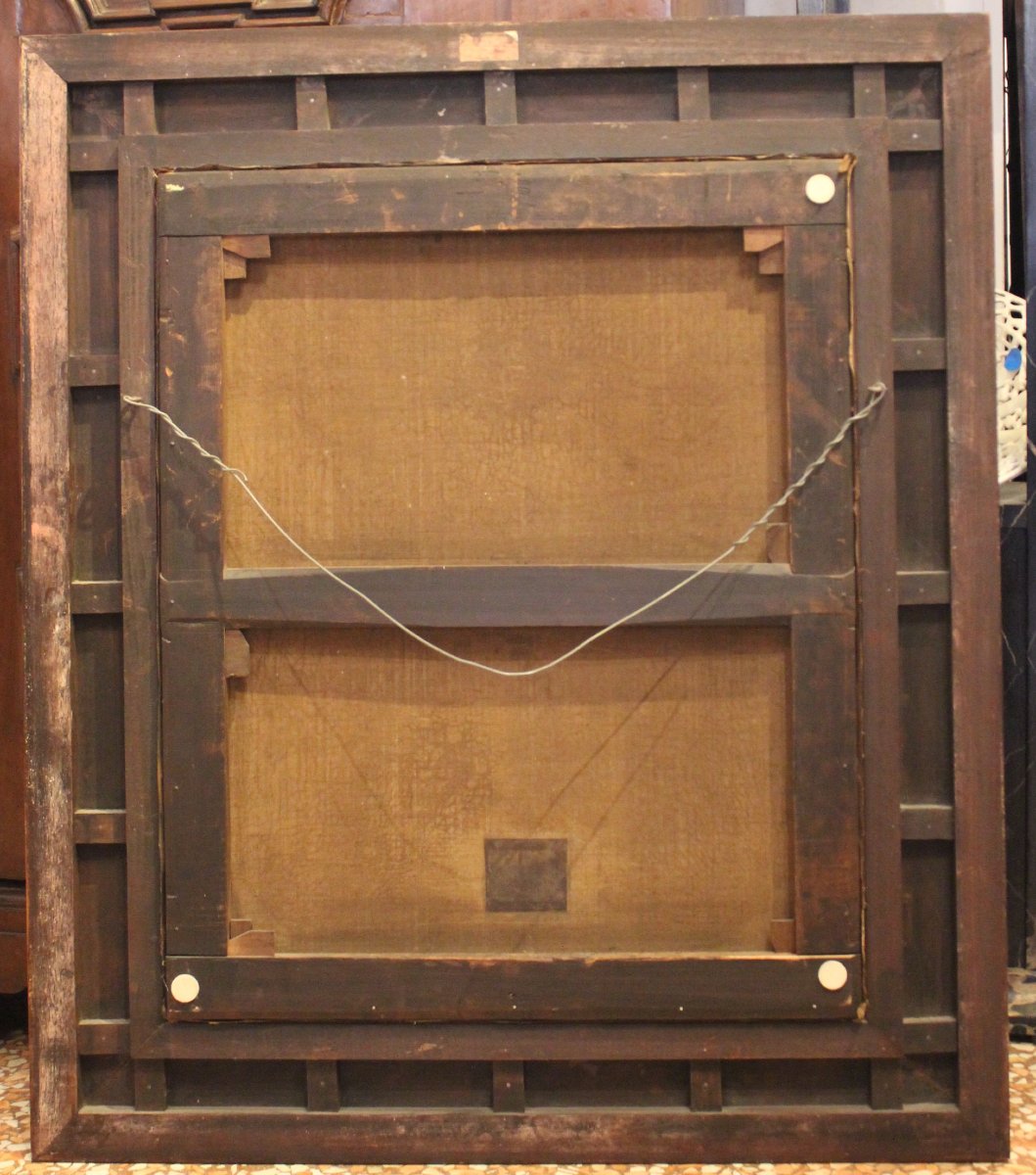 Ritratto d'uomo con baffi dipinto olio su tela XIX sec.  -photo-1