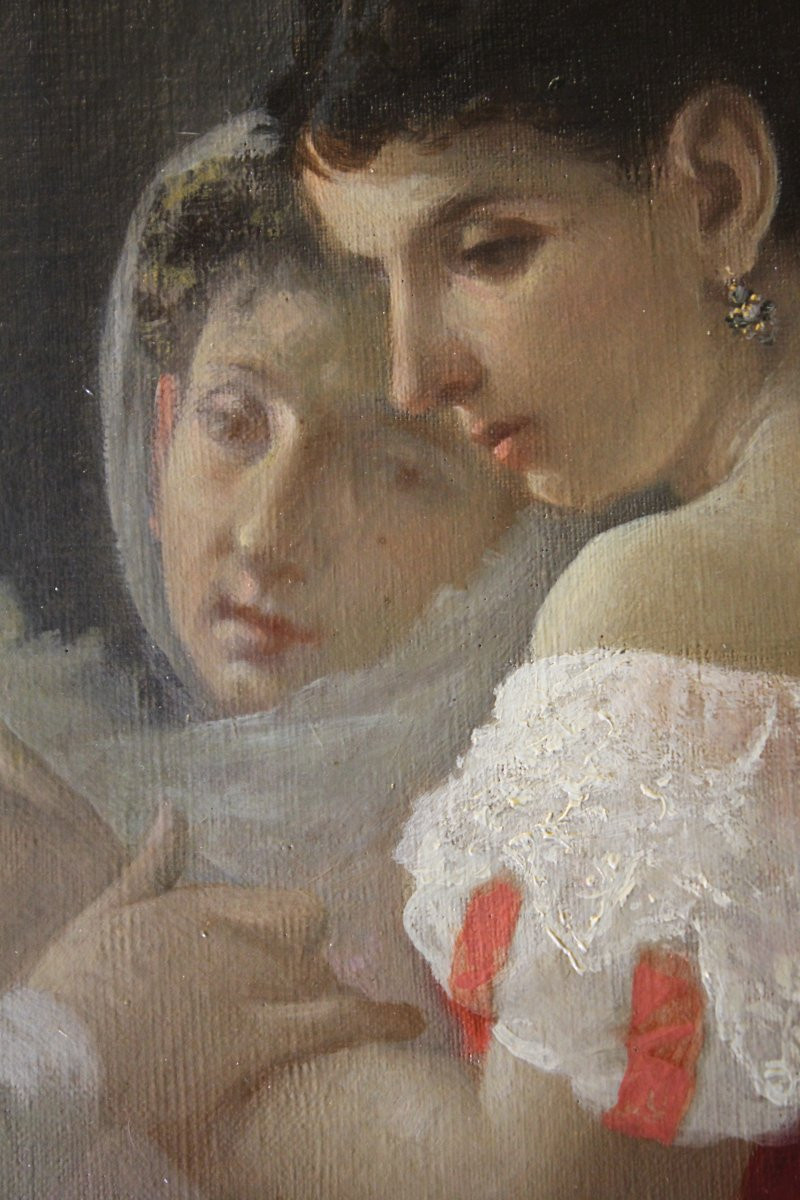 GIOVANNI PONTICELLI Napoli, 1820-1881 Festa danzante in villa Floridiana al Vomero-photo-4