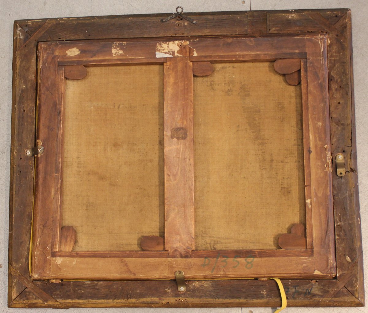 Scuola Francese, "Omaggio a Venere e Cupido in un paesaggio arcadico" olio su tela.-photo-2