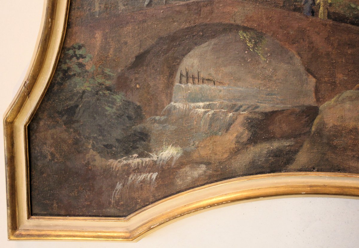 Paesaggio di ambito veneto, dipinto del XVIII sec.-photo-4