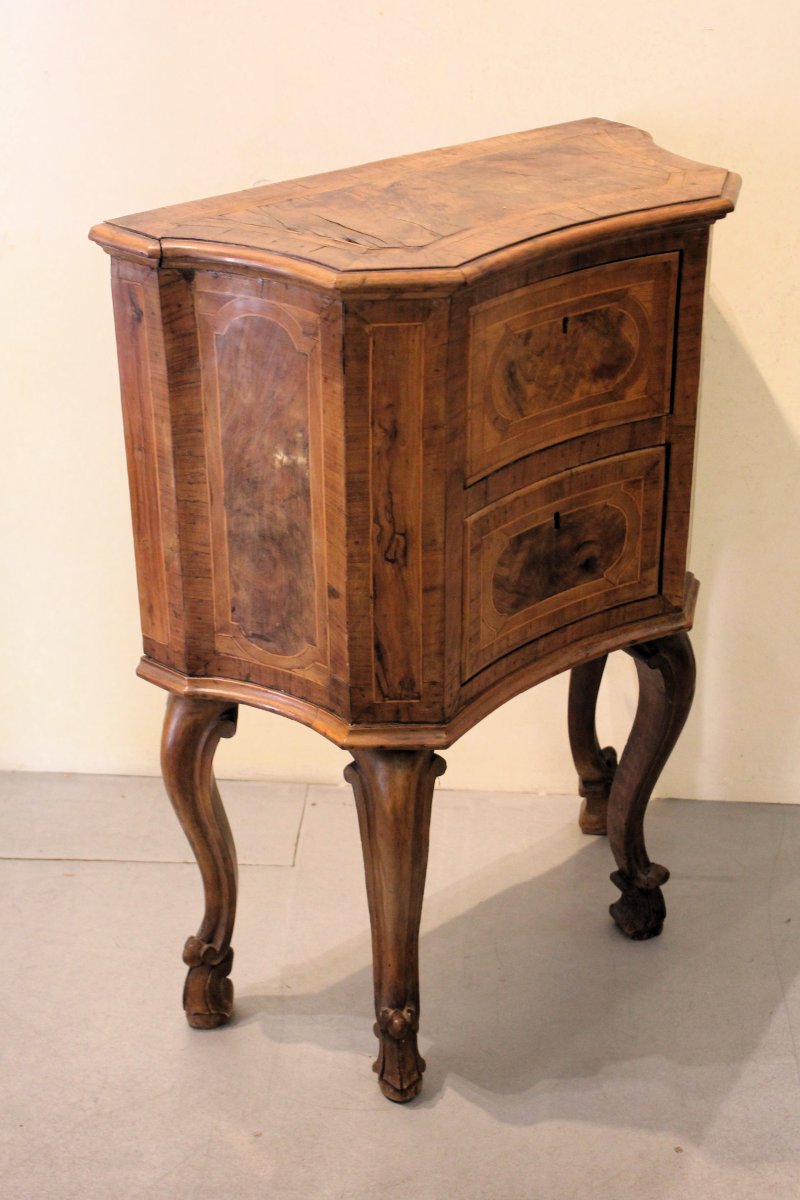 Piccolo comò a due cassetti | XVIII sec.-photo-3