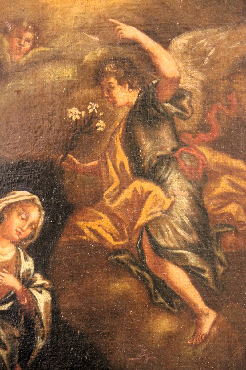 Annunciazione |  dipinto olio su tela,  XVIII sec-photo-2
