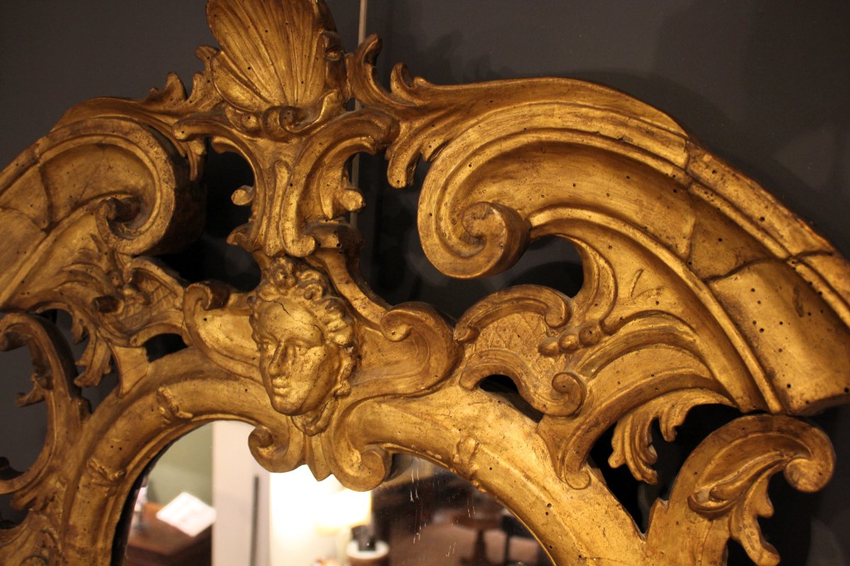 Specchiera Veneta del XVIII sec. finemente scolpita.-photo-3