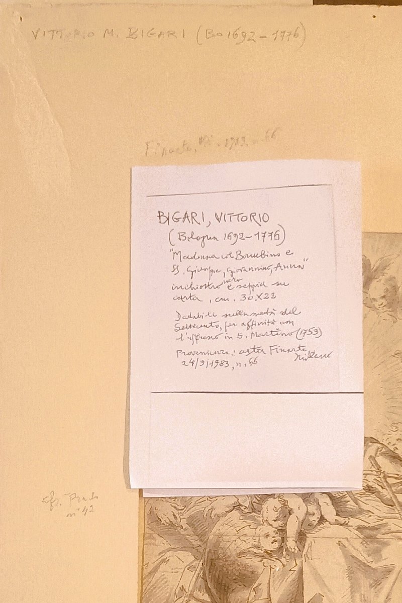 Vittorio Maria Bigari Bologna, 1692 – 1776 — Sacra Conversazione- China su carta-photo-3