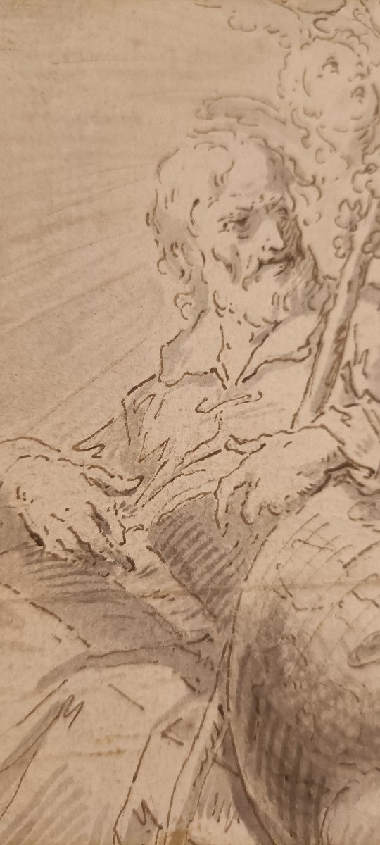 Vittorio Maria Bigari Bologna, 1692 – 1776 — Sacra Conversazione- China su carta-photo-3