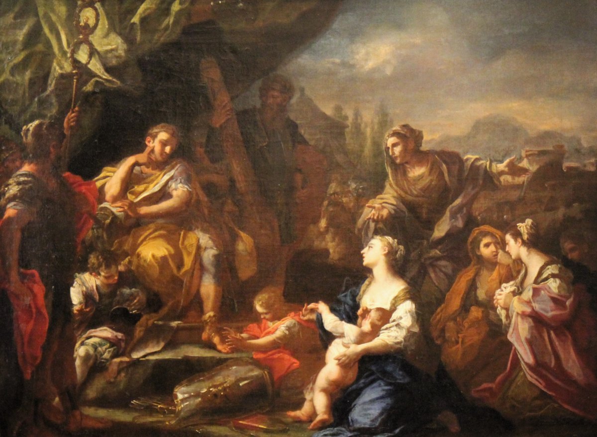 La famiglia di Dario ai piedi di Alessandro, Sebastiano Conca (attribuzione di Roberto Longhi),
