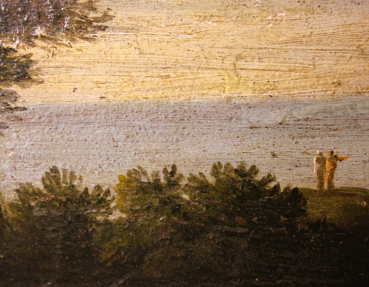 CAPRICCIO olio su tavola ambito Veneto XVIIIsec.-photo-1