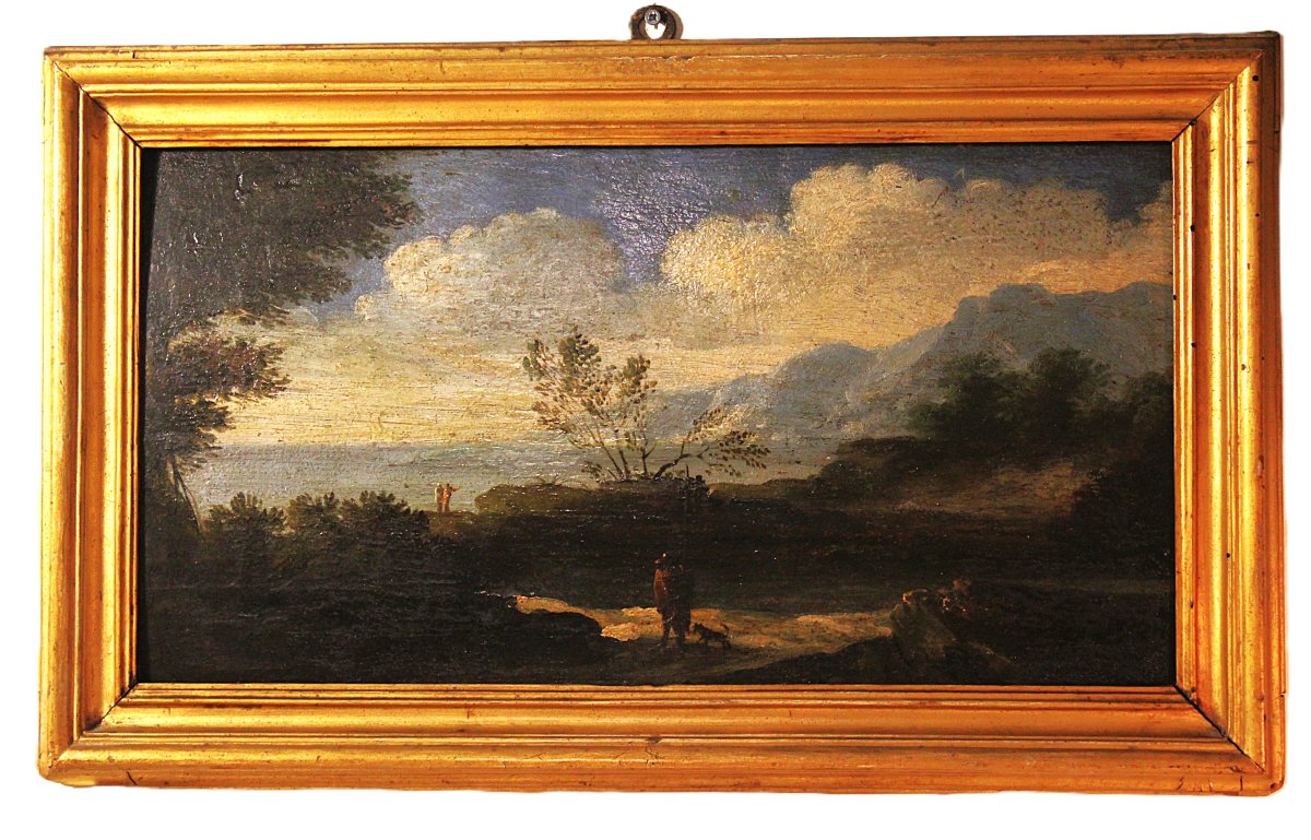 CAPRICCIO olio su tavola ambito Veneto XVIIIsec.