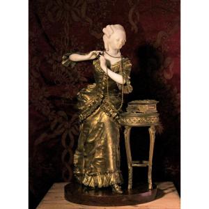 DESIRE GRISARD (Francia 1872) Dama con collana