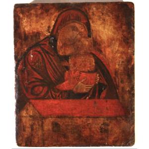  Madonna della Tenerezza, icona bizantina dipinto su tavola XVI \ XVIIsec.