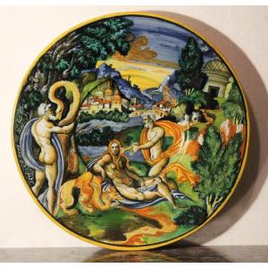 Maiolica rinascimentale, Urbino XVI sec. "Peleo et Tettise "