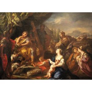 La famiglia di Dario ai piedi di Alessandro, Sebastiano Conca (attribuzione di Roberto Longhi),