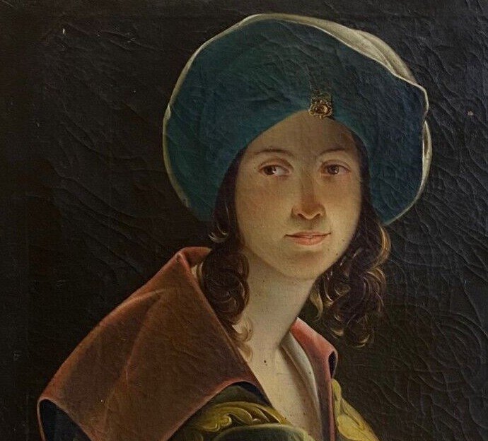 La Sibilla Tiburtina, olio su tela dei primi dell'Ottocento.-photo-3