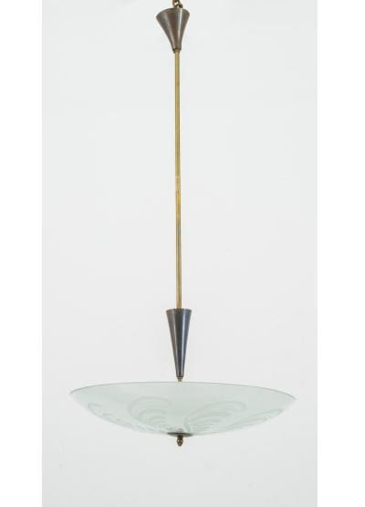 PIETRO CHIESA, Lampada a sospensione, produzione Fontana Art  Milano, 1940 .