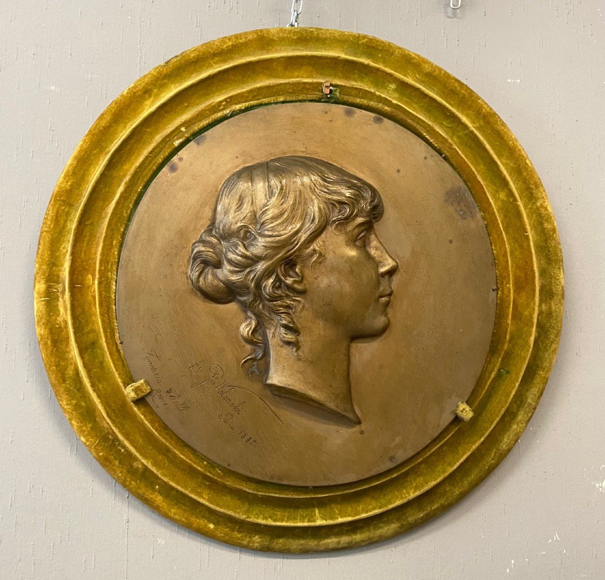 Bassorilievo in bronzo -Pius Weloński (1849 - 21 octobre 1931) 