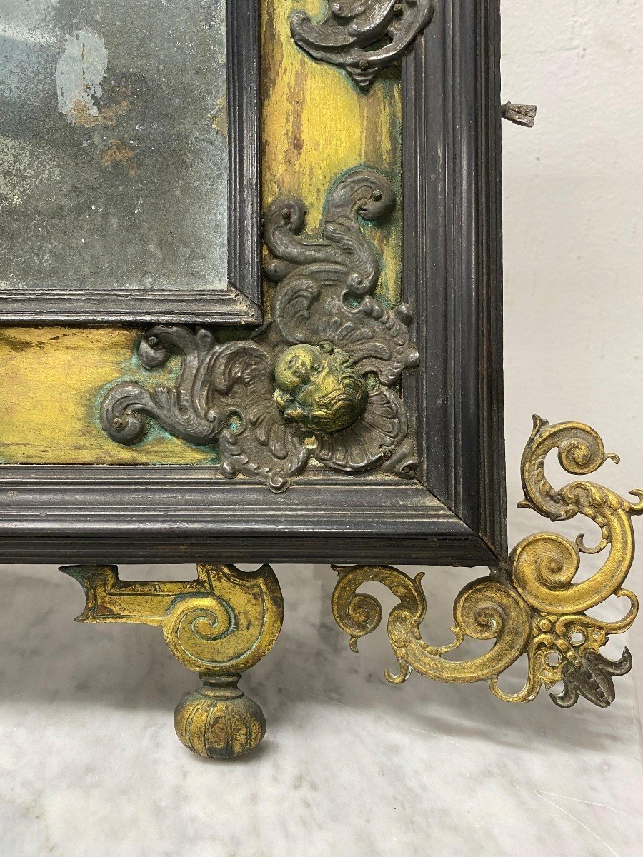 EBANISTERIA ROMANA FINE XVIII SECOLO, Cornice con specchio-photo-2