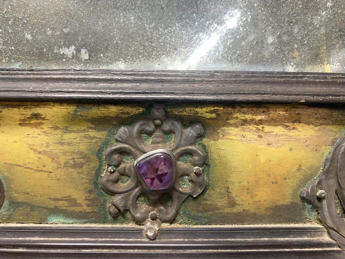 EBANISTERIA ROMANA FINE XVIII SECOLO, Cornice con specchio-photo-4
