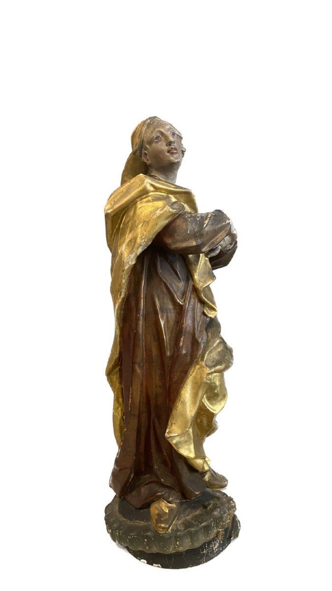 Scultura in legno policrama, sicilia XVII sec.-photo-2