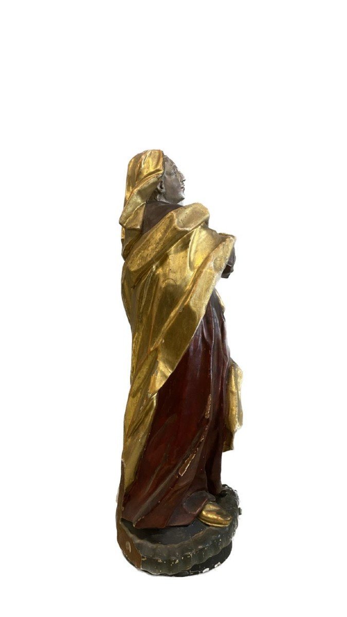Scultura in legno policrama, sicilia XVII sec.-photo-2