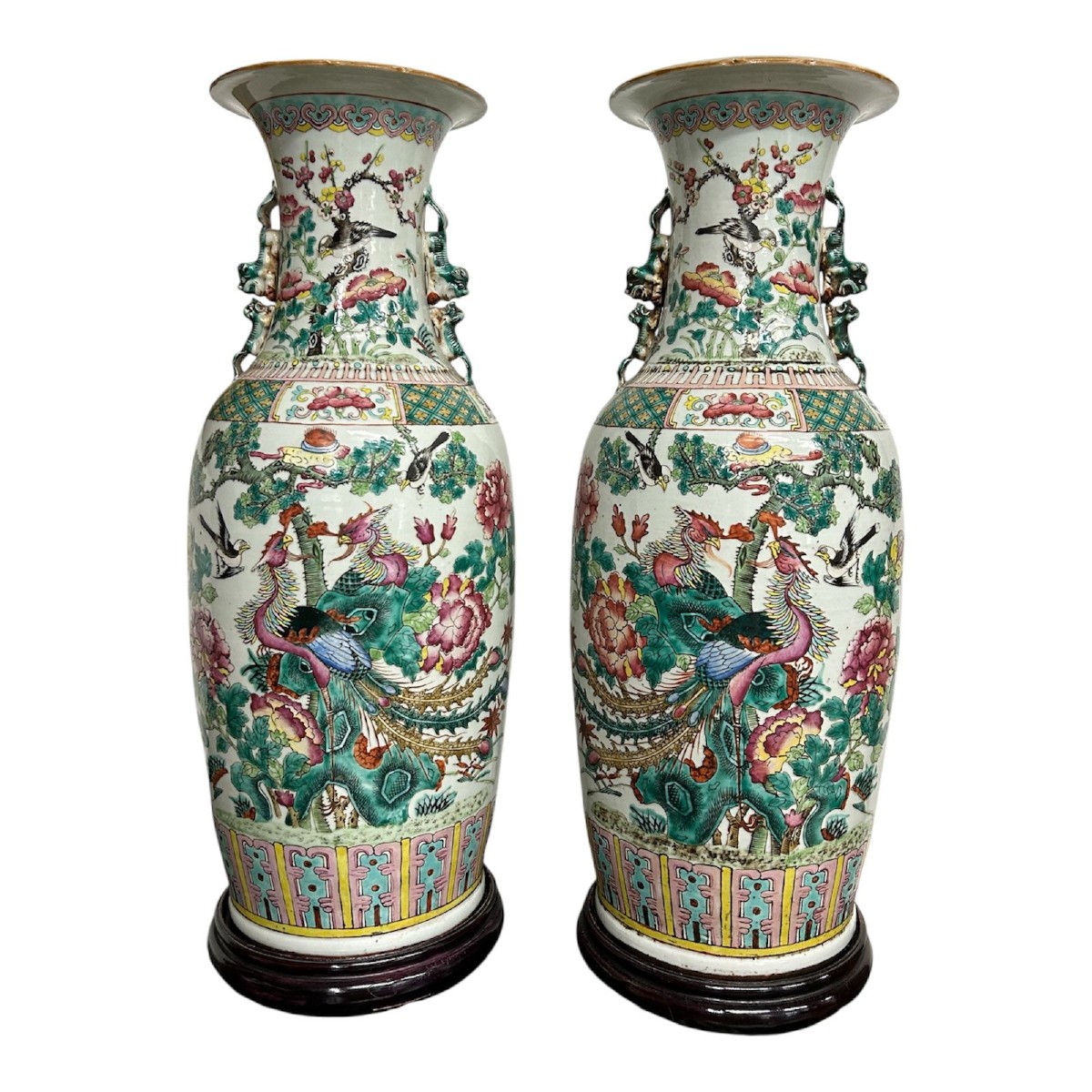 Coppia di vasi, famiglia Rosa, Cina, XIX secolo.-photo-2
