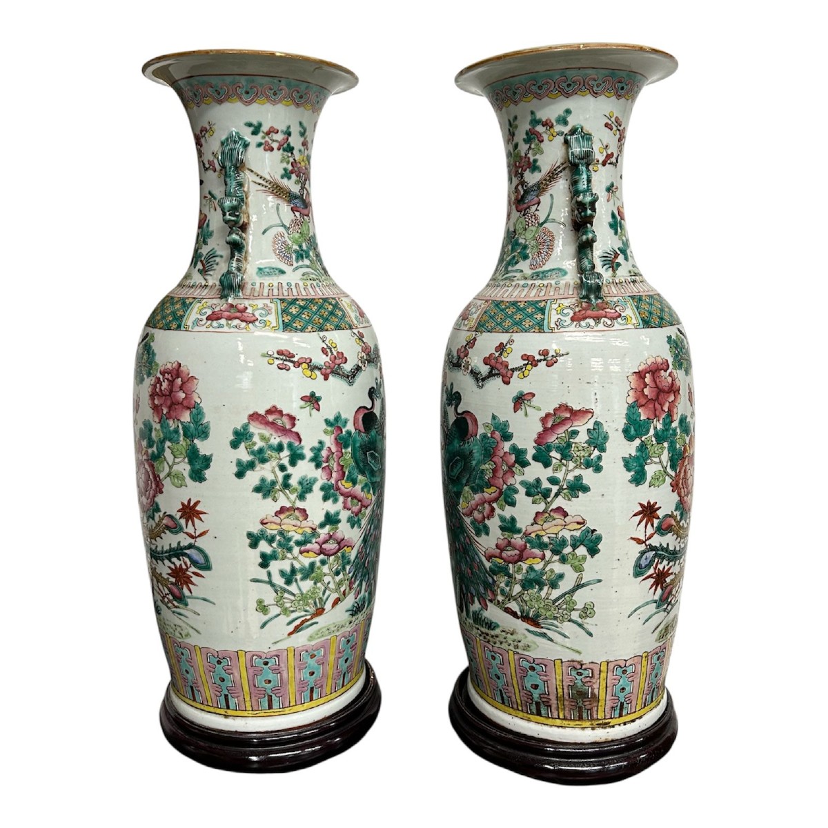 Coppia di vasi, famiglia Rosa, Cina, XIX secolo.-photo-3