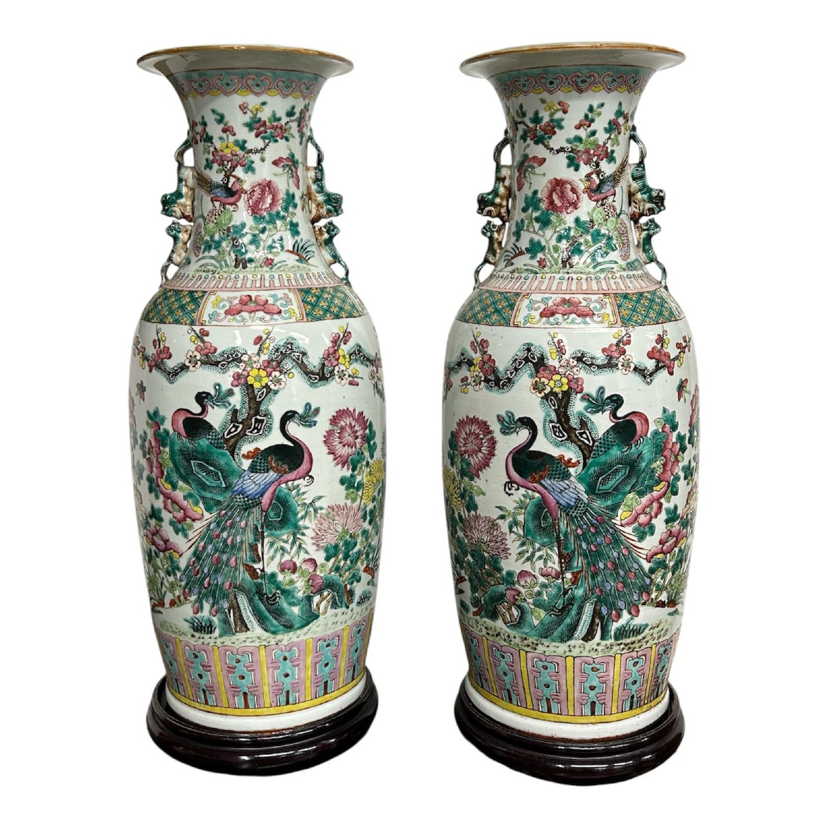 Coppia di vasi, famiglia Rosa, Cina, XIX secolo.