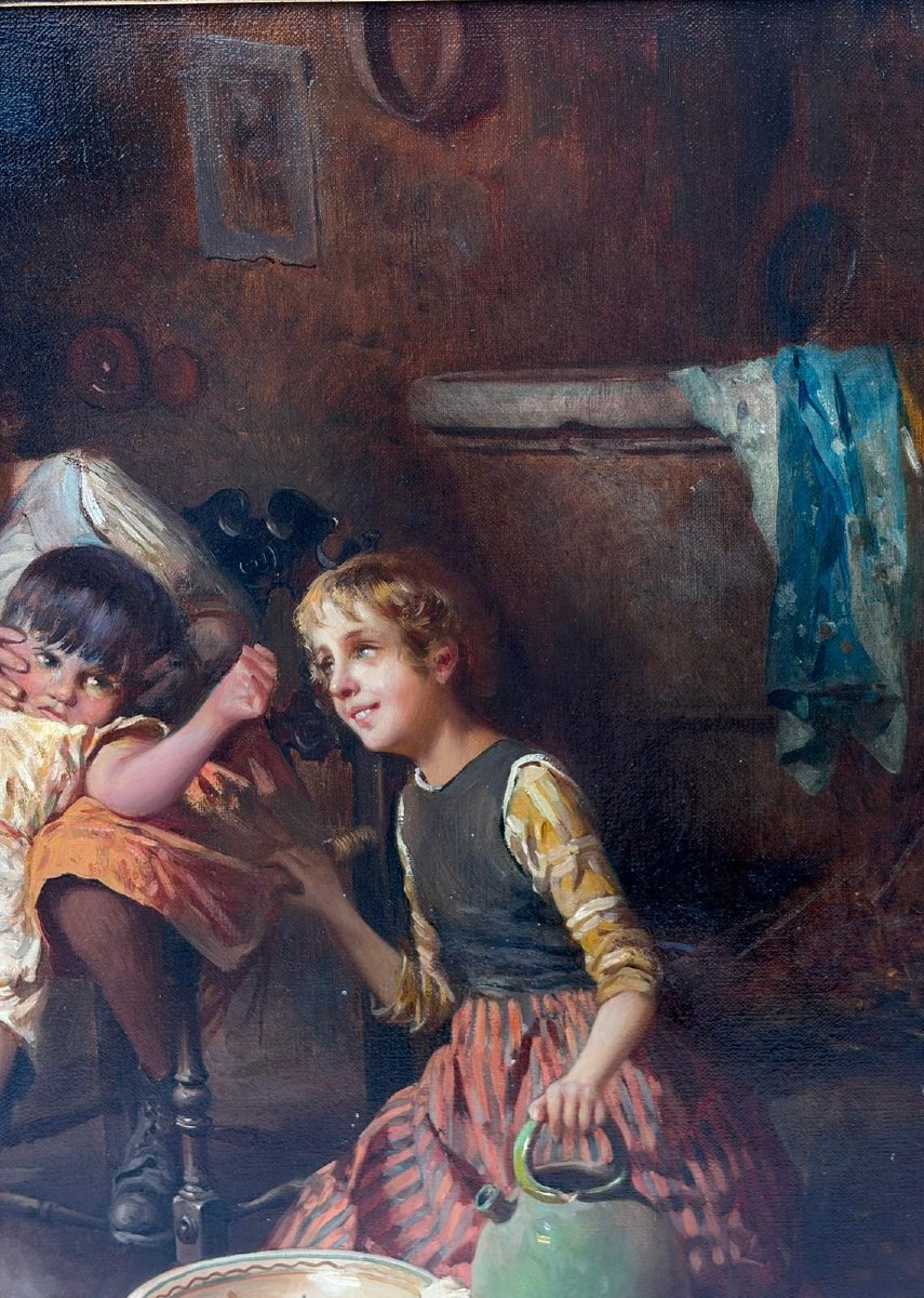 Scena di famiglia in interno contadino-photo-8