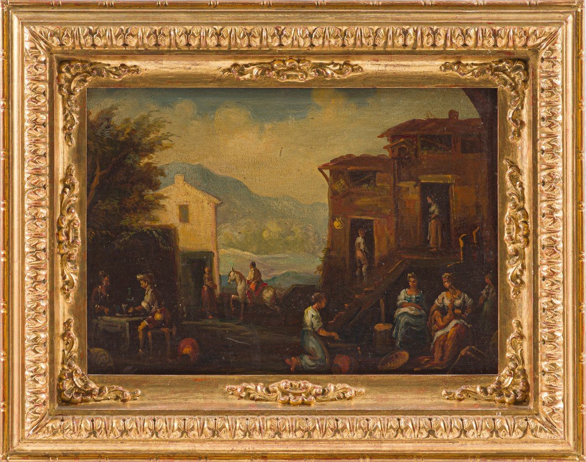  SCUOLA DELL’ITALIA SETTENTRIONALE DEL XIX SECOLO  Scene di vita di genere-photo-3