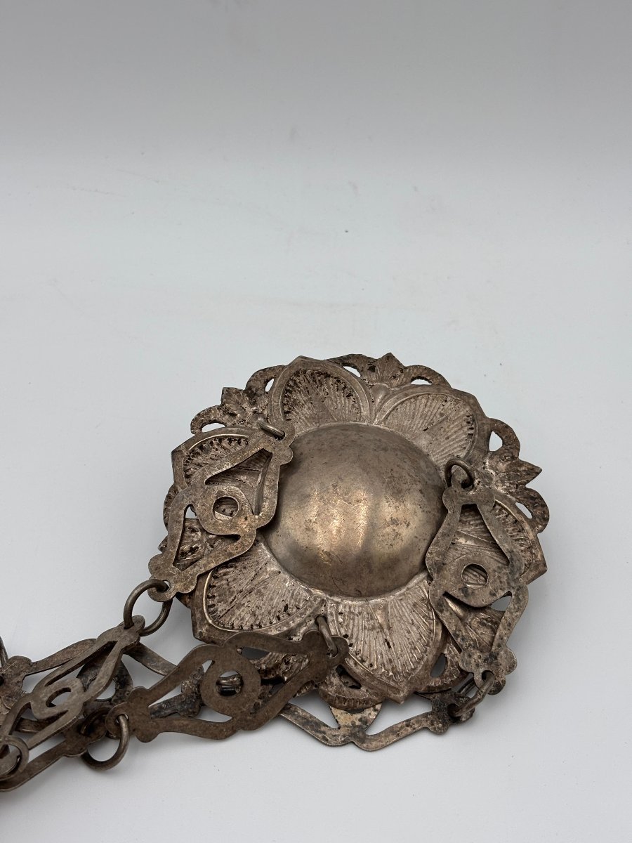 Lampada votiva in argento massiccio  Italia meridionale, datata 1903-photo-4