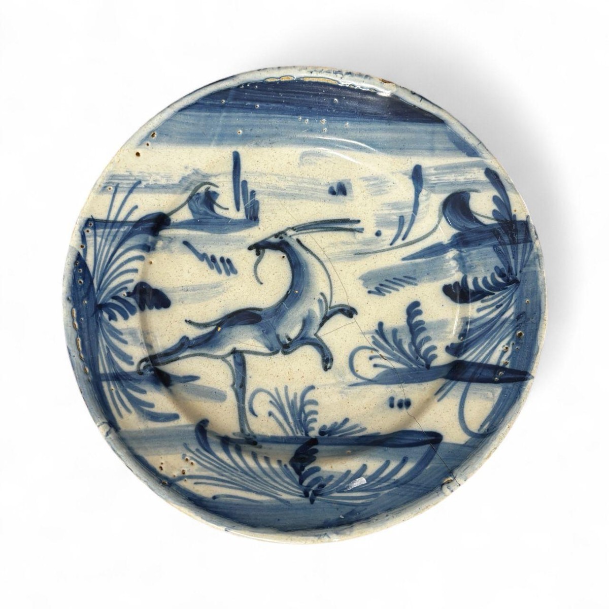 Piatto in maiolica, Savona XVII secolo