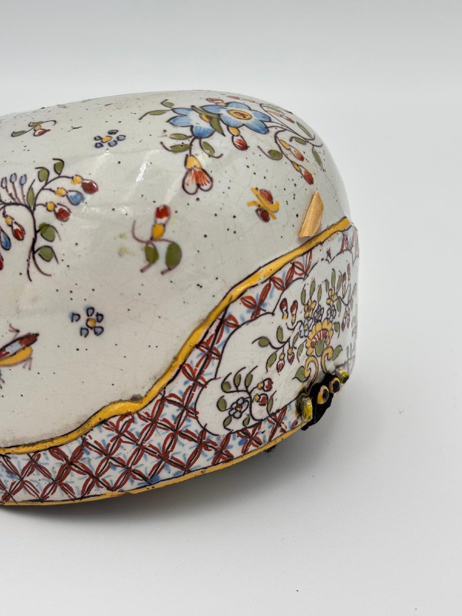 Mandolino in maiolica decorata – Fourmaintreaux Frères, Desvres, fine del XIX secolo-photo-5