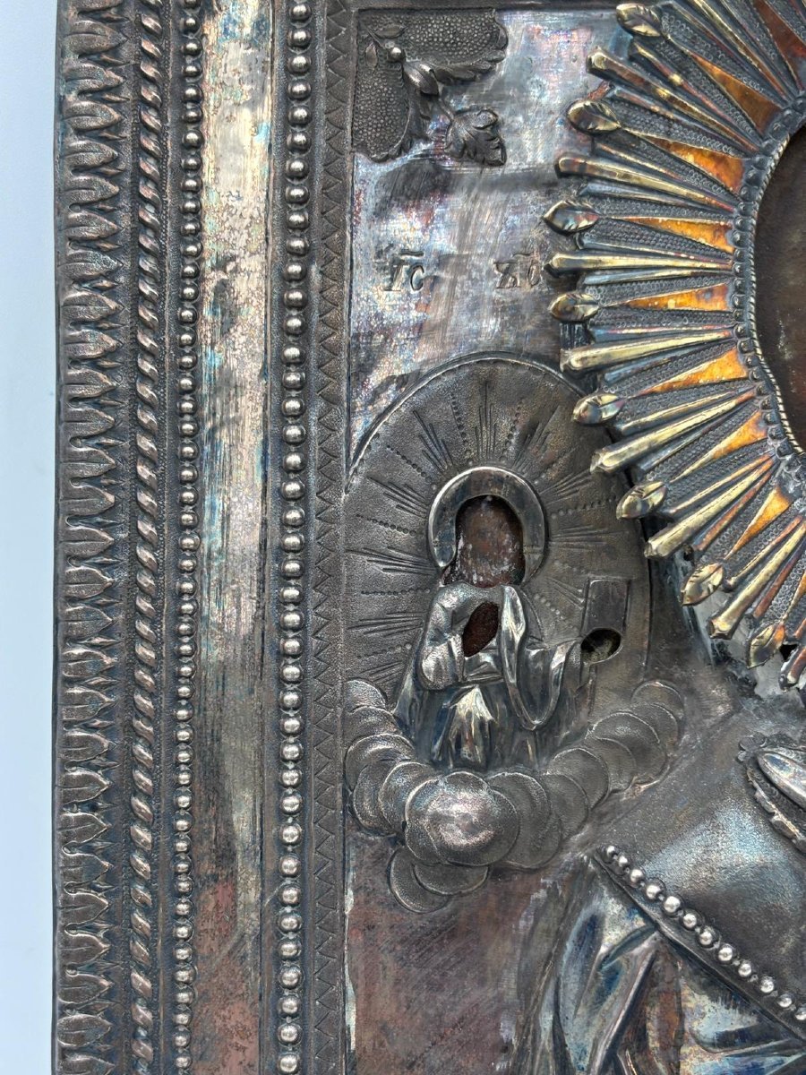 Icona russa di San Nicola con riza in argento – Russia, 1810-photo-6