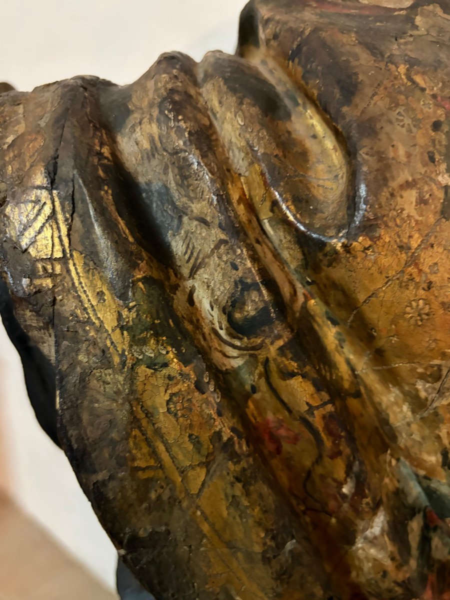 Scultura lignea policroma e dorata –San Luca Evangelista -photo-3