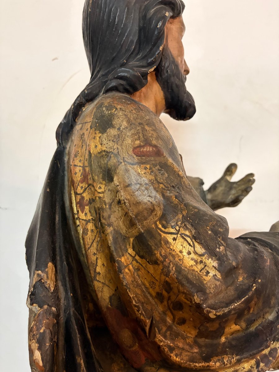 Scultura lignea policroma e dorata –San Luca Evangelista -photo-6