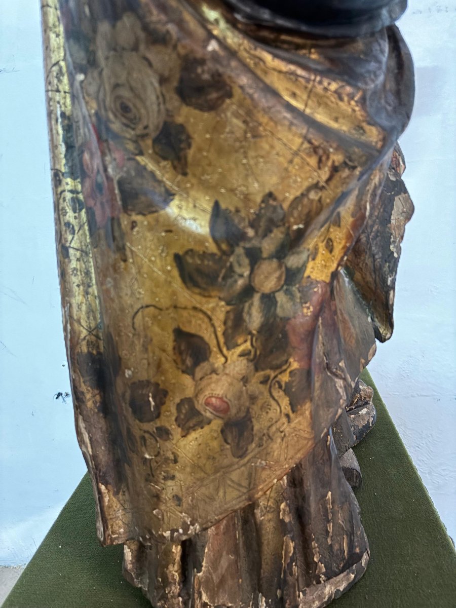 Scultura lignea policroma e dorata –San Luca Evangelista -photo-7