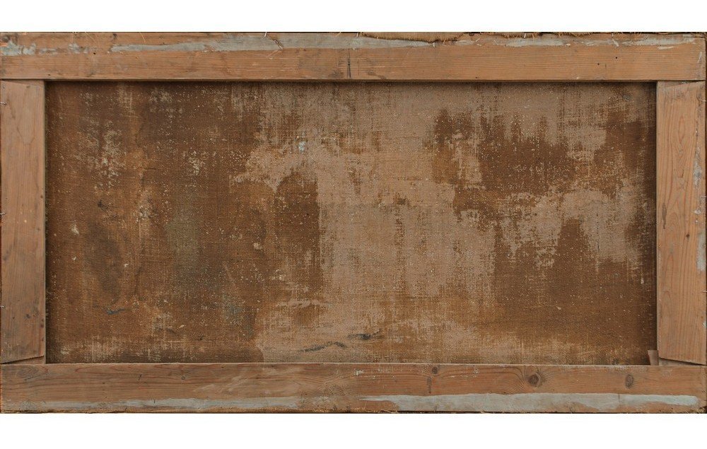  Olio su tela raffigurante la veduta di Villa Valguarnera a Bagheria-photo-2