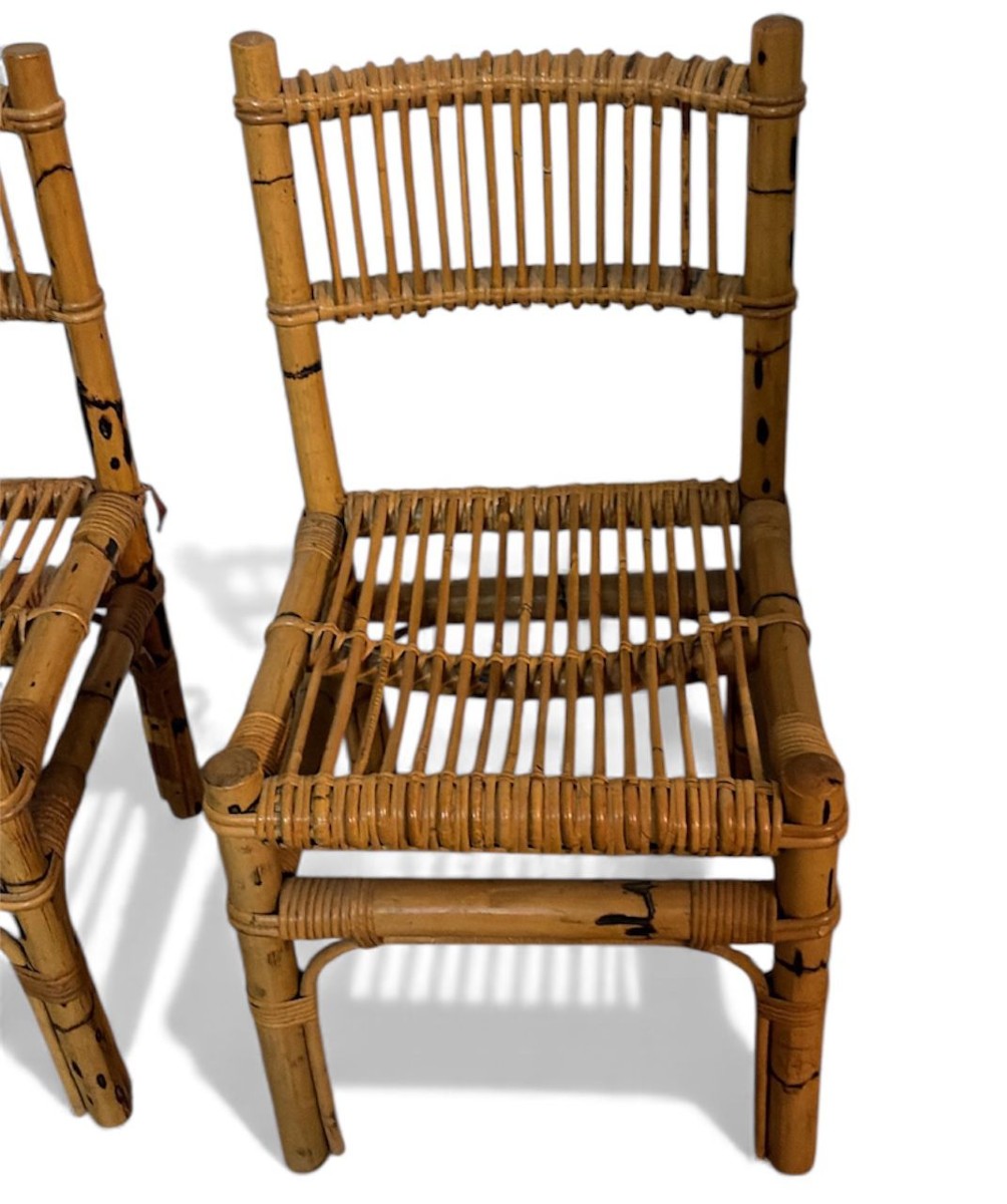 salotto in Bamboo e Rattan – Attribuito a Franco Albini per Bonacina, Italia Anni ’50–’60 – 7 P-photo-4