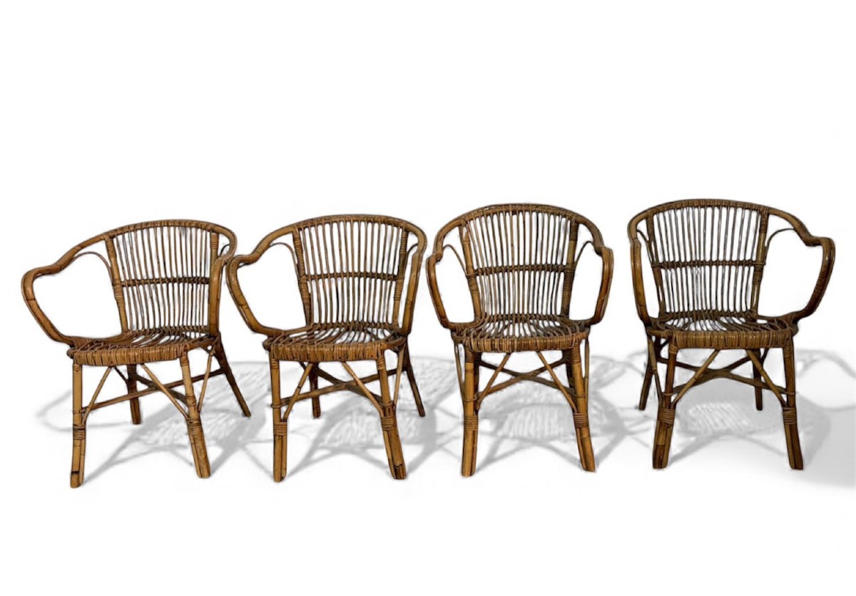 Set di 4 Poltrone da giardino M753 di Gervasoni Udine, Italia, anni '30-photo-2