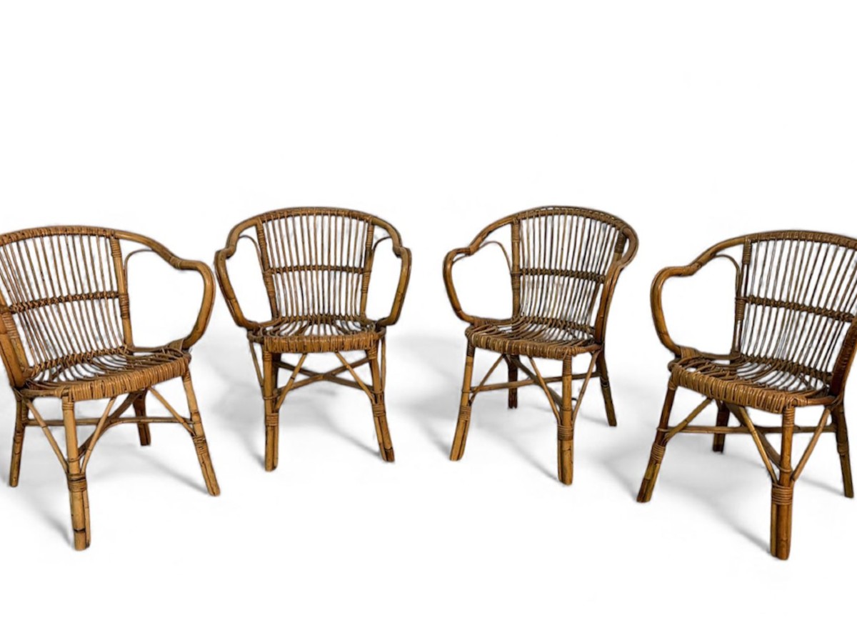 Set di 4 Poltrone da giardino M753 di Gervasoni Udine, Italia, anni '30