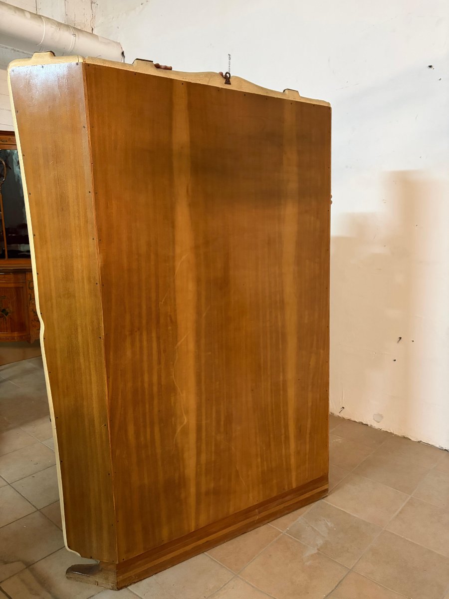 Grande Specchiera Italiana Art Déco, Anni 1940-photo-1