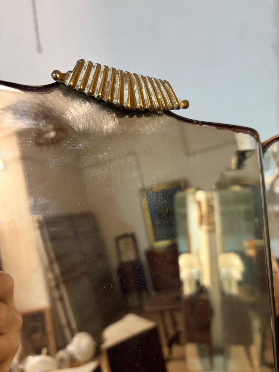 Grande Specchiera Italiana Art Déco, Anni 1940-photo-3