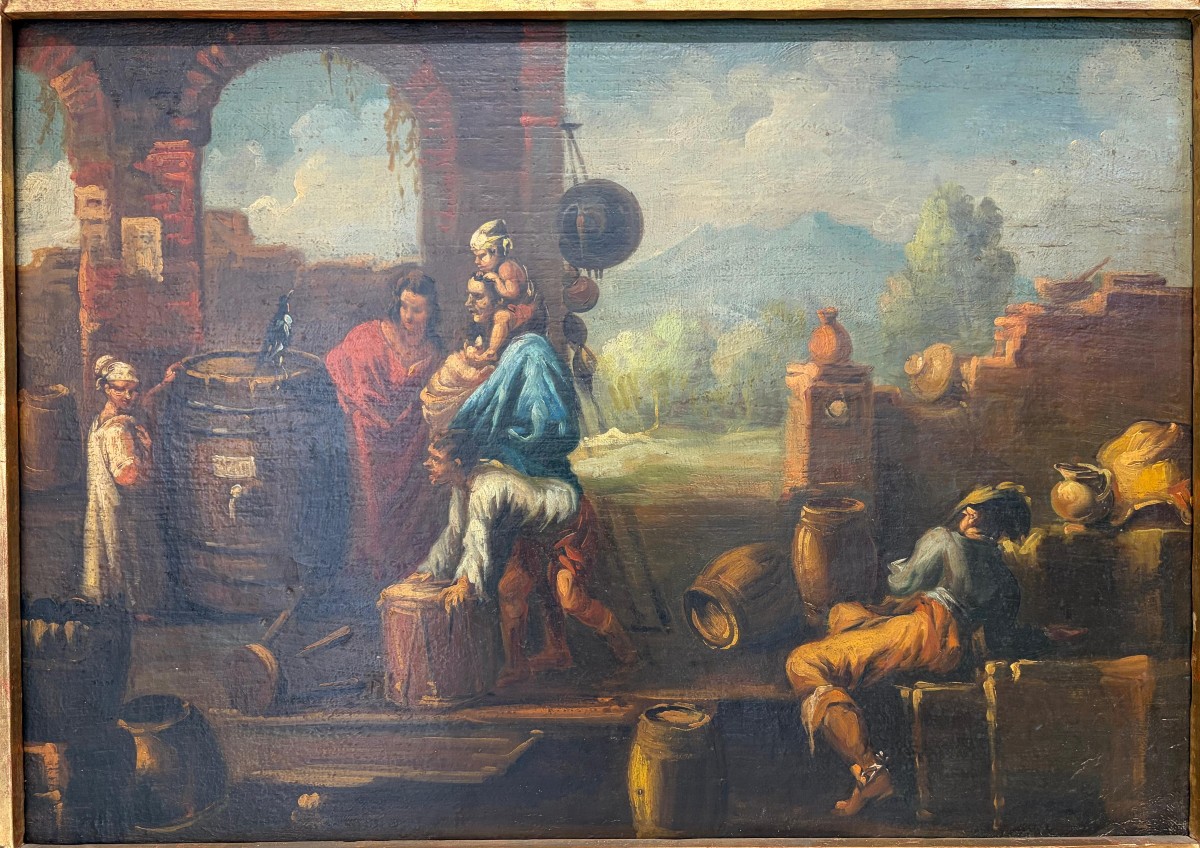 Coppia di dipinti di genere – Fine XIX secolo-photo-4