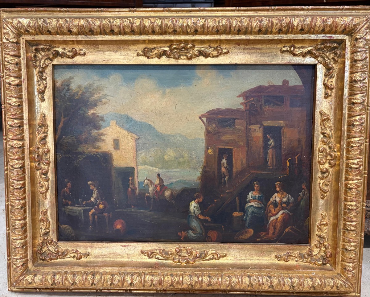 Coppia di dipinti di genere – Fine XIX secolo-photo-3