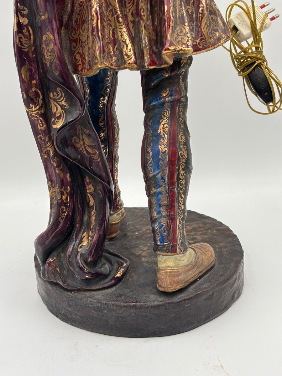 Lampada scultorea raffigurante Moretto – Manifattura italiana. 1930-photo-2